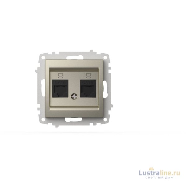 Розетка компьютерная двухместная ( Cat 6) ELBI Zena Vega 609-011400-248
