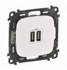 Розетка USB двойная Legrand Valena Allure 240V/5V 1500mA жемчуг 754999