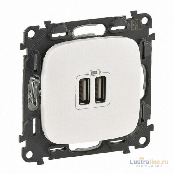 Розетка USB двойная Legrand Valena Allure 240V/5V 1500mA жемчуг 754999