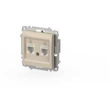 Розетка компьютерная двухместная ( Cat 6) ELBI Zena Vega 609-010300-248