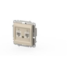 Розетка компьютерная двухместная ( Cat 6) ELBI Zena Vega 609-010300-248