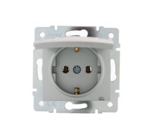 Розетка с/з с крышкой Lezard Karina 707-4388-123B