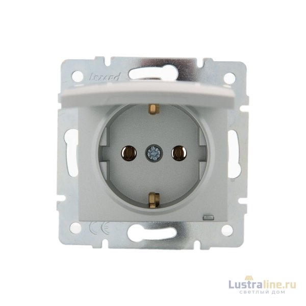 Розетка с/з с крышкой Lezard Karina 707-4388-123B