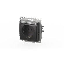 Розетка с крышкой и заземлением ELBI Zena Vega 609-011000-218