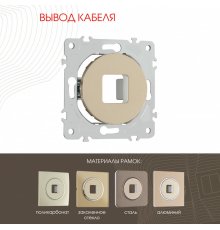 Вывод кабеля Arte Milano 202.49-1.shampan