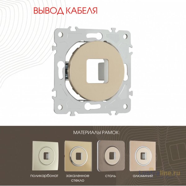 Вывод кабеля Arte Milano 202.49-1.shampan
