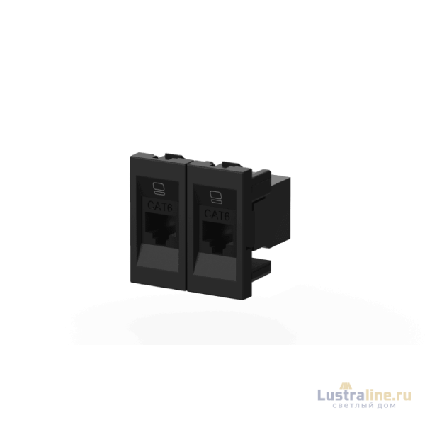 Розетка компьютерная двухместная (Cat 6) ELBI Moda Vox 611-044832-248