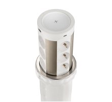 Блок розеток 17 (12 секций и USB type A+C) беспроводная зарядка Mebax 00-00002600