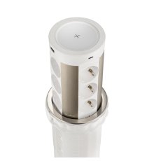 Блок розеток 17 (12 секций и USB type A+C) беспроводная зарядка Mebax 00-00002600