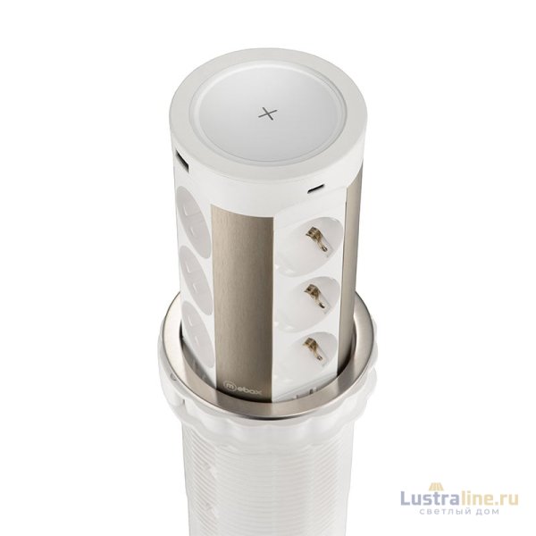 Блок розеток 17 (12 секций и USB type A+C) беспроводная зарядка Mebax 00-00002600