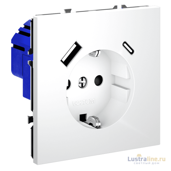 Розетка с USB, A+C Voltum S70 VLS040502