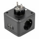 Разветвитель сетевой с выключателем Uniel S-GES2-16SBUC BLACK UL-00011246