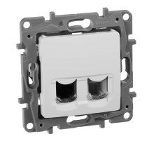 Розетка комбинированная RJ11+RJ45 Legrand Etika 5 кат UTP белая 672252