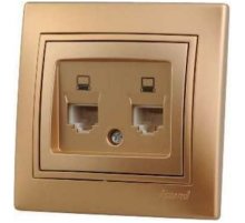 Розетка компьютерная двойная Lezard Mira 701-1313-141