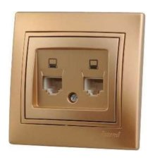 Розетка компьютерная двойная Lezard Mira 701-1313-141