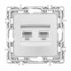 Розетка RJ45 Arte Milano 217.45-2.silver