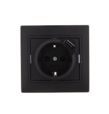 Розетка с/з + USB Lezard Mira 701-4242-181