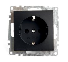 Розетка 1-местная с/з с защитной шторкой Stekker Катрин 39610