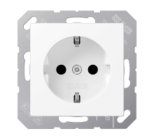 Розетка штепсельная Schuko Jung A1520BFKIWWM Розетка штепсельная Schuko Jung A1520BFKIWWM