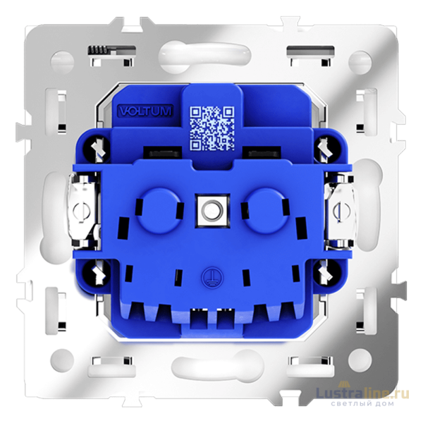 Розетка с защитными шторками и крышкой Voltum S70 VLS040301