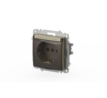 Розетка с крышкой и заземлением ELBI Zena Vega 609-011400-218