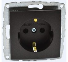 Розетка с заземлением Mono Electric Despina-Larissa 16А 250В графит 500-002021-117