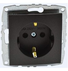 Розетка с заземлением Mono Electric Despina-Larissa 16А 250В графит 500-002021-117