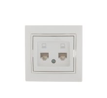 Розетка компьютерная двойная Lezard Mira 701-0202-141