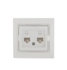 Розетка компьютерная двойная Lezard Mira 701-0202-141