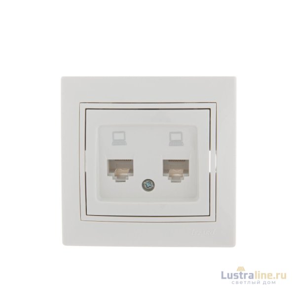 Розетка компьютерная двойная Lezard Mira 701-0202-141