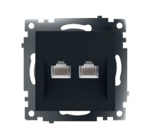 Розетка компьютерная 2-местная RJ-45 Stekker Катрин GLS00-7109-05 50007