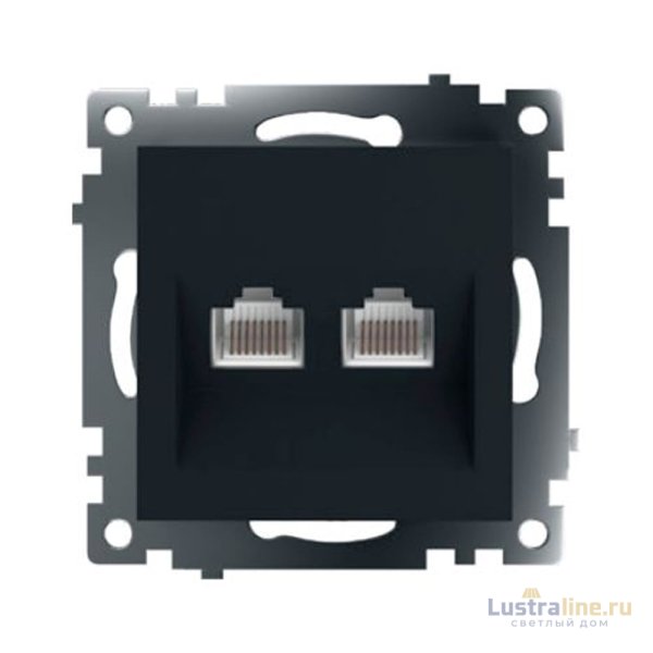 Розетка компьютерная 2-местная RJ-45 Stekker Катрин GLS00-7109-05 50007