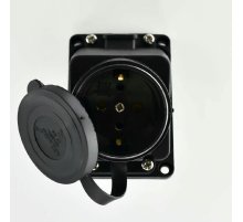 Розетка наружная с заглушкой Lezard Каучук 106-0400-0104/104