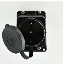 Розетка наружная с заглушкой Lezard Каучук 106-0400-0104/104