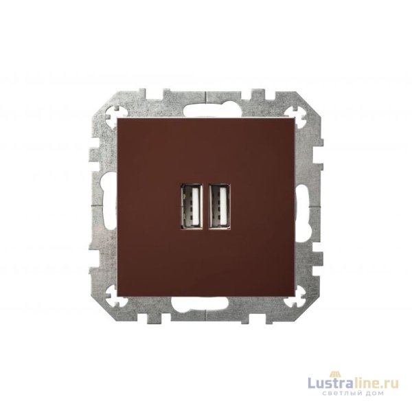 Розетка USB двойная для зарядки умная 5V(3,4А) Liregus Epsilon 28-1453