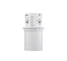 Блок розеток 107J (4 секции, 2 USB и RJ-45) Mebax 00-00001172