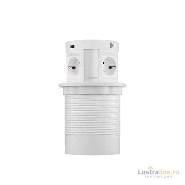 Блок розеток 107J (4 секции, 2 USB и RJ-45) Mebax 00-00001172