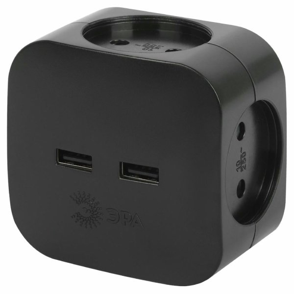 Разветвитель электрический Эра SP-4-USB-B Б0049536