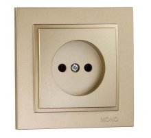 Розетка без земли Mono Electric Despina 16А 250В титан 102-222222-116