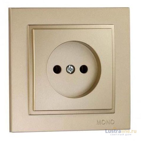 Розетка без земли Mono Electric Despina 16А 250В титан 102-222222-116