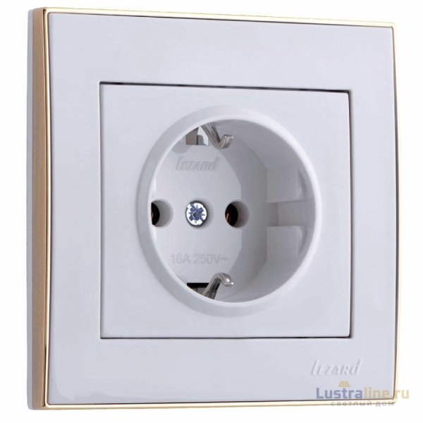 Розетка с/з Lezard Rain 703-0226-122