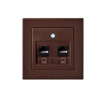 Розетка компьютерная двойная (2хRJ45) Liregus Epsilon 28-1451