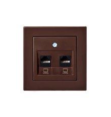 Розетка компьютерная двойная (2хRJ45) Liregus Epsilon 28-1451
