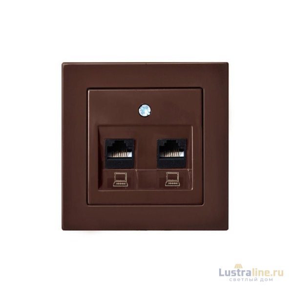 Розетка компьютерная двойная (2хRJ45) Liregus Epsilon 28-1451