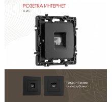 Розетка RJ45 Arte Milano 217.45-1.black