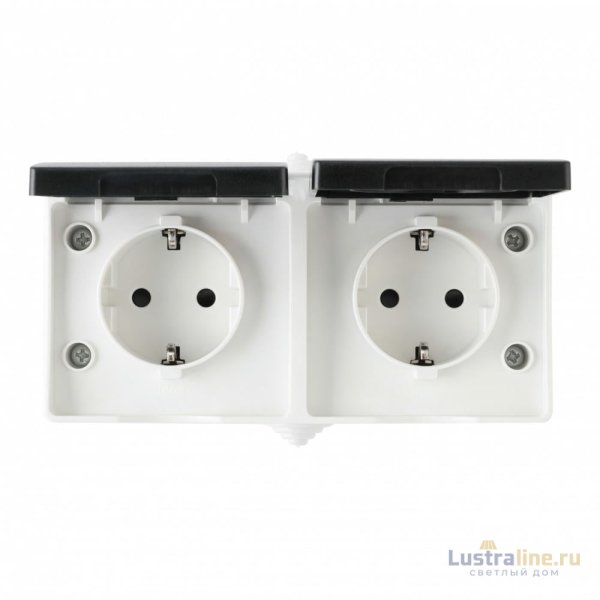 Розетка двойная с заземлением Arte Milano 309.40-2.grey