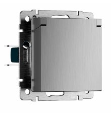 Розетка с защитной крышкой и шторками Werkel W1171209 4690389213113 a069602