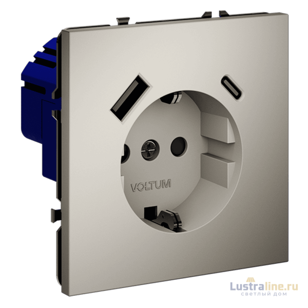 Розетка с USB, A+C Voltum S70 VLS040503