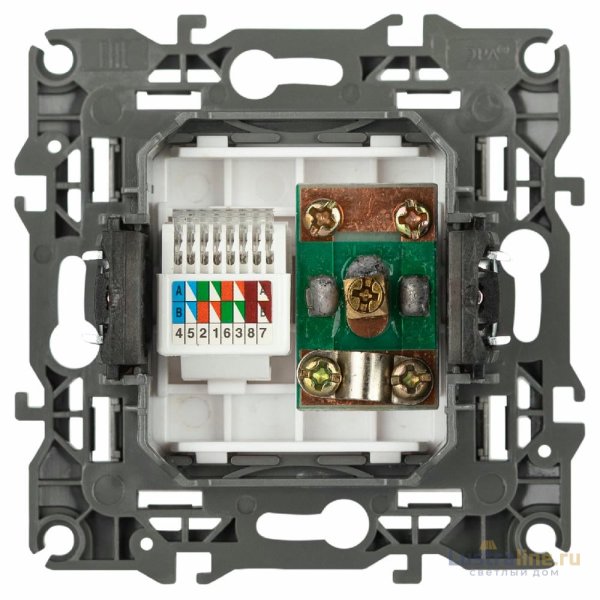 Розетка комбинированная RJ45+TV Эра 12-3110-16 Б0065646