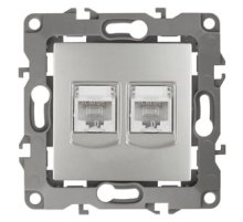 Розетка информационная двойная 2XRJ45 Эра 12-3108-03 Б0014731